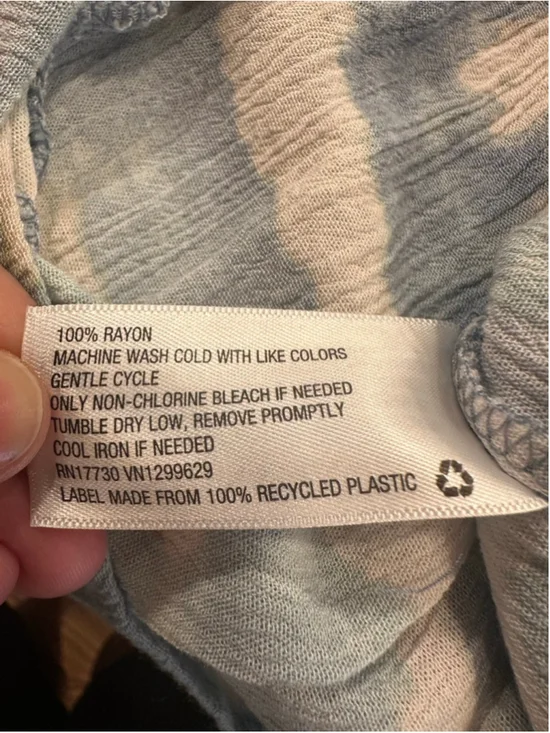 Knox Rose Blue White Cloud Tie Dye Maxi Dress Boho Coastal Resort Ruffle M - Picture 8 of 11